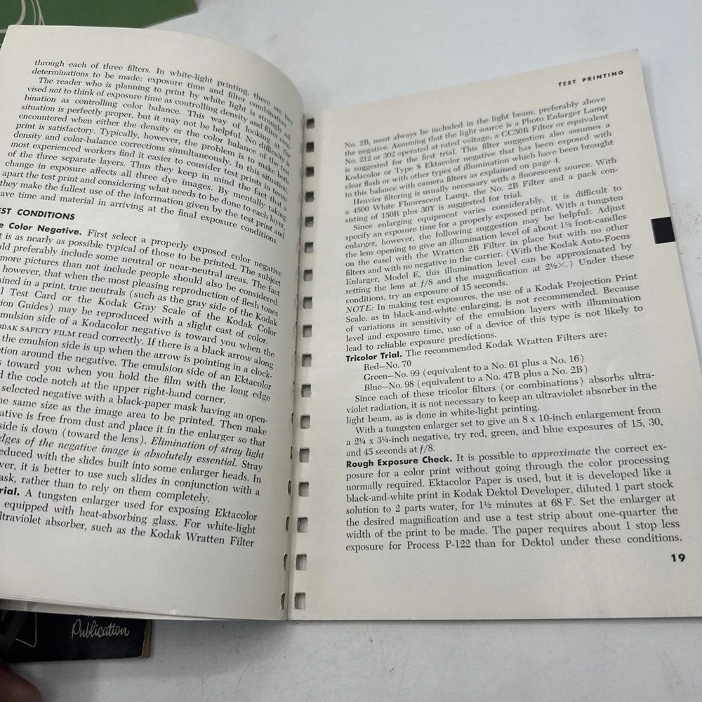 Kodak‎ Photography Data Books. Lot Of 4 Paperback Books.  1951-1958